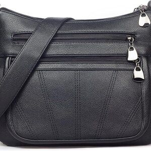 Crossbody Purse for Women Ladies Soft PU Leather Shoulder Bag Medium Roomy Handb